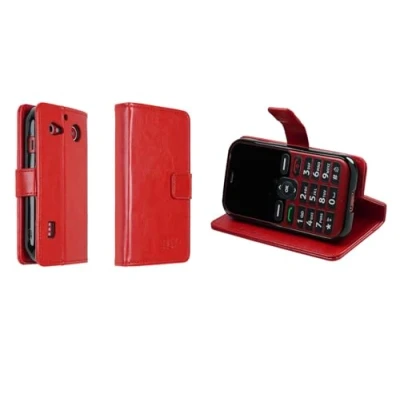 Abbildung von caseroxx Handy Hülle Tasche kompatibel mit Doro Leva L10 / L11 Bookstyle Case Wallet in rot