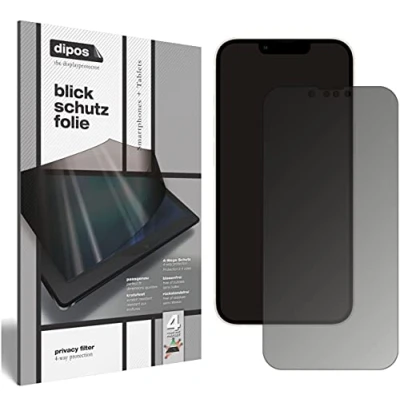 Abbildung von dipos I Sichtschutz Folie matt kompatibel mit Apple iPhone 13 Blickschutzfolie Display Schutzfolie Privacy Filter