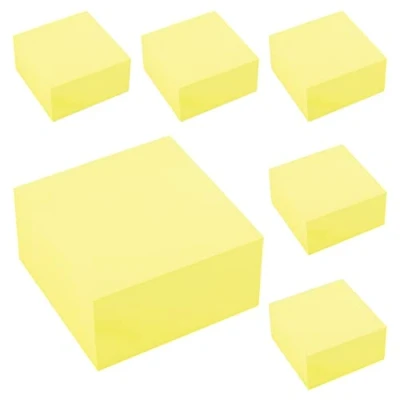 Abbildung von D.RECT 009326 Haftnotizwürfel Super Sticky Notes Selbstklebende Haftnotizzettel in 76x76mm 400 Blatt Gelb x 6 Stück