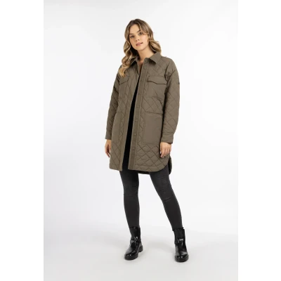 Abbildung von DREIMASTER Vintage Damen Baumwolljacke mit leichter Wattierung M / Olive 100% Baumwolle