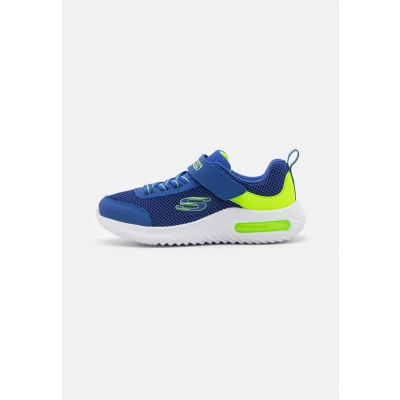 Abbildung von Skechers GORE Strap Overlays Midsole TECH Piece Sneaker low für Kinder, Größe: 28, Blue/lime Schuhe