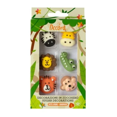 Abbildung von Decora 0500297 6ER PACK DSCHUNGELTIERE ZUCKERDEKOR