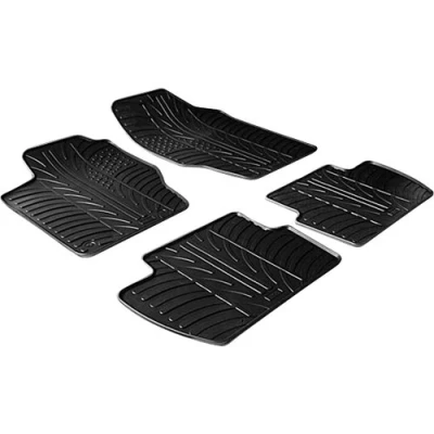 Abbildung von Gledring 0114 Fußmattensatz Gummi vorne und hinten 4 schwarz 750mm 550mm CITROËN: C4 I Schrägheck