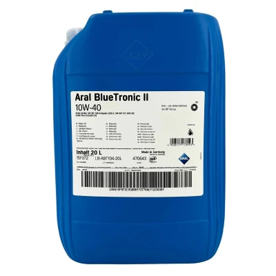 Abbildung von Aral Bluetronic II 10W 40 20l Motoröl 15F072 MERCEDES BENZ: C Klasse Limousine, E T modell, VOLKSWAGEN: Golf 4 Schrägheck