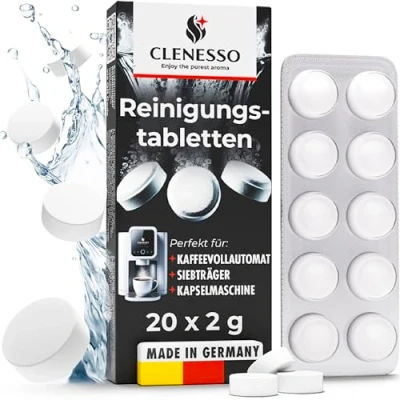 Abbildung von CLENESSO Reinigungstabletten (für Kaffeevollautomaten)