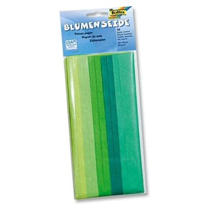Abbildung von folia 91094 Seidenpapier, (B) 500 x (H) 700 mm, 20 g/qm, Mix grn