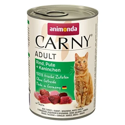 Abbildung von Carny Katzen Nassfutter Rind + Pute Kaninchen (6 x 400g), von animonda ohne Getreide und Zucker, mit frischen fleischlichen Zutaten