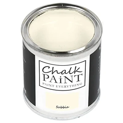 Abbildung von Chalk Paint Everything® Sabbia (Sand Beige) (750 ml) Wasserbasierte Kreidefarbe für Shabby Chic Möbel, Dekoration und Recycling Projekte Ungiftig, leicht anzuwenden