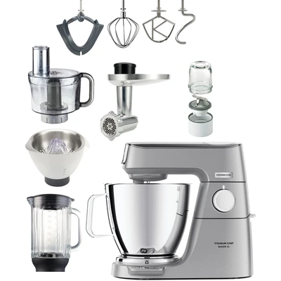 Abbildung von KENWOOD Küchenmaschine &quot;Titanium Chef Baker XL KVL85.704SI&quot;, inkl. umfangreiches Zubehör, mit integrierter EasyWeigh Waage