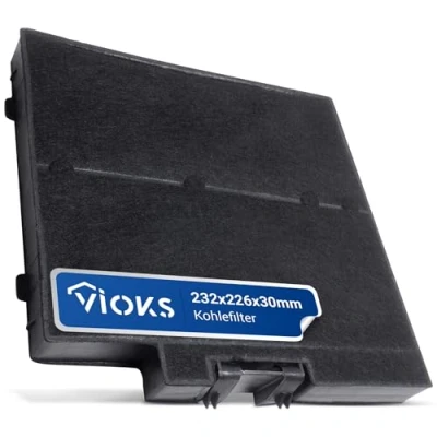Abbildung von VIOKS Kohlefilter für Dunstabzugshauben 232x226x30 mm Ersatz Siеmens Bosch Constructa Nеff 11022296 LZ10DXA00 DWZ0DX0A0 CZ51DXA0X0 Z51DXA0X0 Aktivkohlefilter Dunstabzugshaube &amp; Dunstabzug Filter