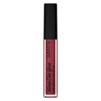 Abbildung von Sante Naturkosmetik Natürlicher Lipgloss Mit glänzendem Finish, Sheabutter für gepflegte Lippen, Intense Color Gloss, Nr. 03 Stubborn Plum, 1 x 5,3 ml