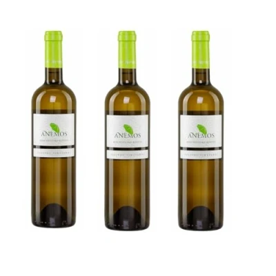 Abbildung von Anemos Weißwein 3x 0,75l Trockener aus Griechenland Palivou Estate + 20ml Jassas Olivenöl