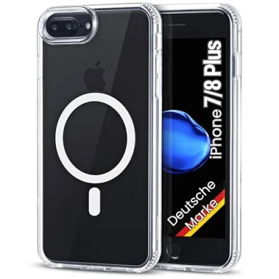 Abbildung von JProtect Magnetische Handyhülle für iPhone 8 Plus/ 7 Plus Magsafe Hülle/Stoßfeste Hülle MagSafe/Case Apple Magnet/Handy Magnetisch