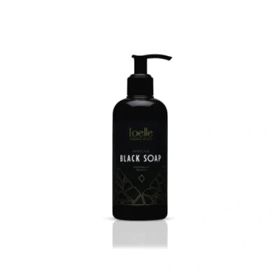 Abbildung von Loelle Schwarze Flüssigseife, aus ausschließlich natürlichen Rohstoffen Hergestellt Organische, feste Bioseife Ideal für Körper, Gesicht &amp; Haare in Ghana 250ml