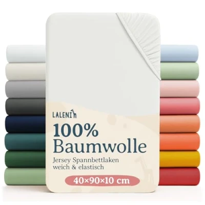 Abbildung von Spannbettlaken Atmungsaktives weiches und wärmendes Spannbettlaken, Laleni, Baumwolle, Gummizug: rundum, (2 Stück), Kinderbett, Spielgitter, Wiege oder Stubenwagen mit Rundumgummizug