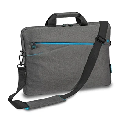 Abbildung von Pedea Laptoptasche *Fashion* Notebook Tasche bis 13,3 Zoll Laptop Umhängetasche mit Schultergurt Laptophülle grau Notebooktasche für Damen &amp; Herren