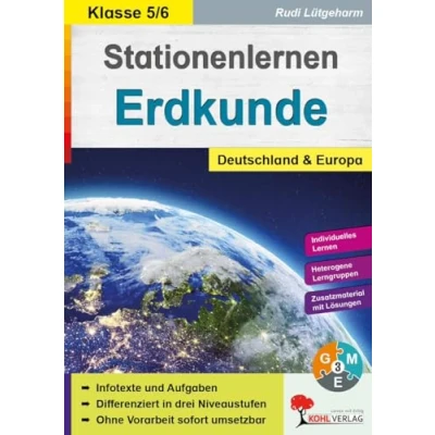 Abbildung von Stationenlernen Erdkunde / Klasse 5 6: Übersichtliche Aufgabenkarten in drei Niveaustufen