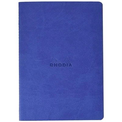 Abbildung von Rhodia 116458C Rhodiarama Notizbuch (ideal für Ihre Notizen, DIN A5, 14,8 x 21 cm, 32 Blatt, dot, Premium Velinpapier 85g, elfenbein) 1 Stück, saphirblau