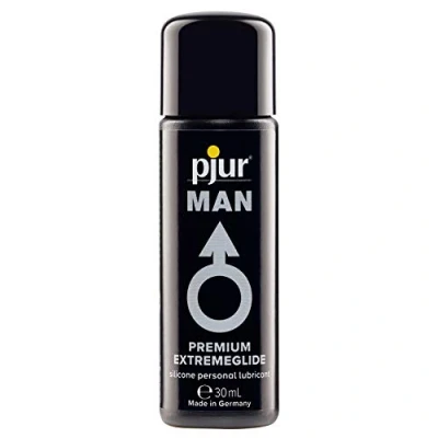 Abbildung von pjur MAN PREMIUM EXTREMEGLIDE Hochkonzentriertes Gleitgel auf Silikonbasis für Männer extra lange Gleitfähigkeit 1er Pack (1 x 30 ml)