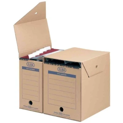 Abbildung von 6 x ELBA Archiv Box maxi tric system 236x333x308mm Wellpappe naturbrau