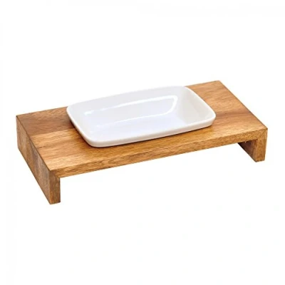 Abbildung von Wolters Foodstation Siam Hundenapf 30x15x5 cm 0.25 l Teak Wei S...