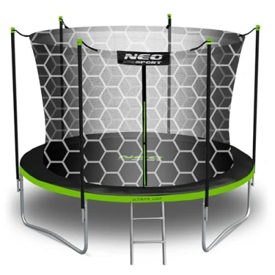 Abbildung von 6 Fuß / 183 cm Gartentrampolin mit Innennetz und Neo Sport Leiter