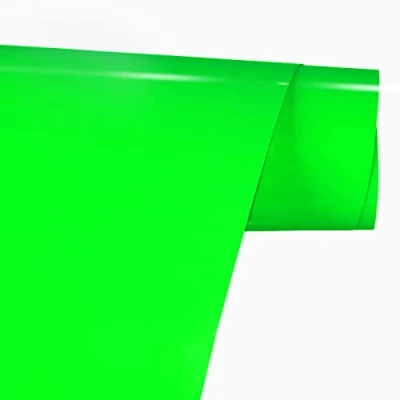 Abbildung von FORBELL Plotterfolie Textil, 30.5cmx3m Textil Bügeltransferfolie (Neon grün)