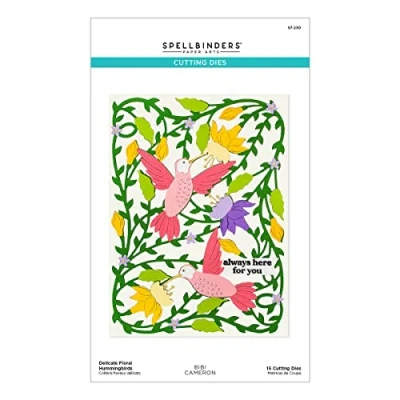 Abbildung von Spellbinders Bibi Cameron Stanzformen, mit Blumenmuster, Metall