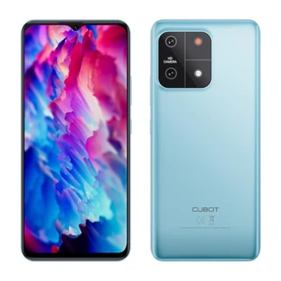 Abbildung von Cubot A1 6,5 Zoll HD+ Smartphone, 4 GB und 128 GB, 13 MP Kamera, 5100 mAh Akku, Android 13, OctaCore Prozessor, Blau