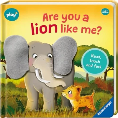 Abbildung von Ravensburger Play+ Are you a lion like me?, Baby book 18+ months: Read, touch and feel (Mein erstes Vorlese Fühlbuch)