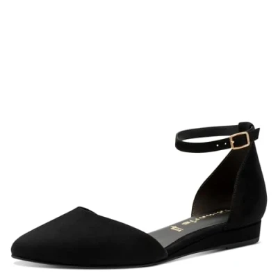 Abbildung von Tamaris Damen Klassische Ballerinas, Frauen Flats,Comfort Lining,TOUCHit Fußbett,Slip ons,klassisch elegant,Ballerinen,Black,36 EU