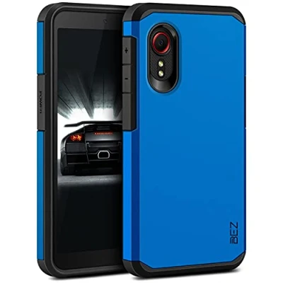 Abbildung von BEZ Hülle für Samsung Xcover 5 Hülle, Handyhülle Tasche Stoßfestes Kompatibel Galaxy 5, [Heavy Duty Serie] Outdoor Dual Layer Armor Case Handy Schutzhülle Robuste, Blaue Marine