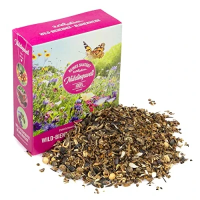 Abbildung von Wild Bienenmix Blumenweide, N.L. Chrestensen Blumensamen Mischung, Saatgut bienenfreundlich, Sommerblumen, Mix für Bienenweide, Bienen Blumen Samen, Blumenwiese Bienen, 6100