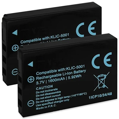 Abbildung von 2X Akku Klic 5001 DB L50 kompatibel mit Kodak Easyshare DX6490, DX7440, DX7590, DX7630 / Sanyo Xacti VPC HD1000, HD1010 ... (Siehe Liste)