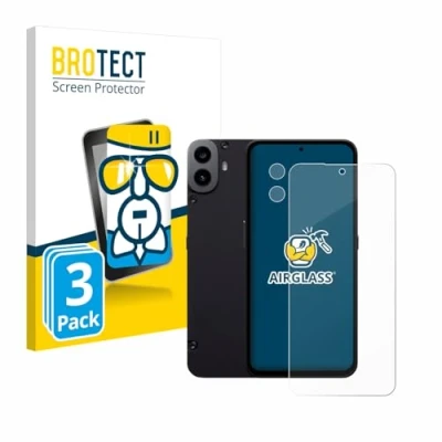 Abbildung von BROTECT Schutzglas für Nothing CMF Phone 1 (Display+Kamera) (3 Stück) Schutzfolie Panzer Folie Glas [Extrem Kratzfest 9H, Anti Fingerprint,