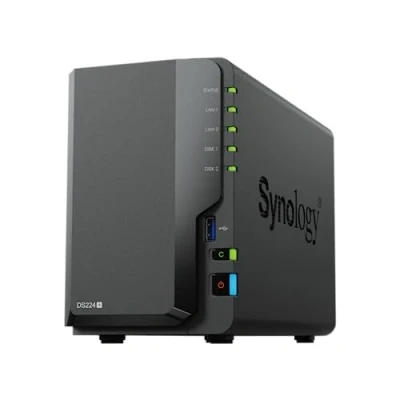 Abbildung von Synology DiskStation DS224+ 2 Einschübe NAS Server Leergehäuse + 8 TB Seagate Ironwolf SATA 3.5&quot; HDD (2x 4TB)