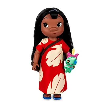 Abbildung von Disney Store Lilo Offizielle Puppe Animators&#039; Collection, &amp; Stitch, 39 cm, Spielfigur des Inselmädchens im typischen Kleid, Prinzessinenpuppe zum Sammeln, geeignet ab 3 Jahren