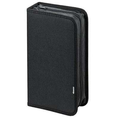Abbildung von Vivanco CD/DVD Tasche Oxfort Nylon, Blue ray Case, Wallet, Ordner für 96 CDs schwarz