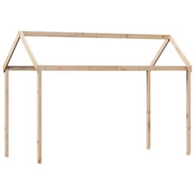 Abbildung von vidaXL Dach für Kinderbett, Kinderbettdach mit offener Seite, Kinderbetthimmel Schlafzimmer, Bettdach Betthimmel, Massivholz Kiefer