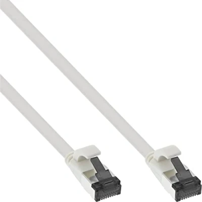 Abbildung von InLine® Patchkabel flach, U/FTP, Cat.8.1, TPE halogenfrei, weiß, 5m