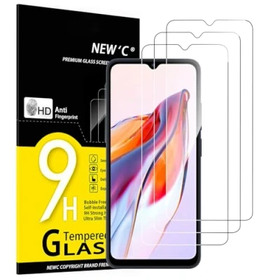 Abbildung von NEW&#039;C 3 Stück, Panzer Schutz Glas für Xiaomi Redmi 12C, 10C, Frei von Kratzern, 9H Härte, HD Displayschutzfolie, 0.33mm Ultra klar, Ultrabeständig