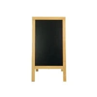 Abbildung von Securit SBS B 135 Kundenstopper DELUXE mit Kreideoberfläche, buche