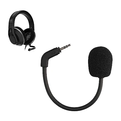 Abbildung von kwmobile Ersatz Kopfhörer Mikrofon kompatibel mit TurtleBeach Recon 500 Headset Gaming Headphones 3,5 mm Klinkenstecker Schwarz