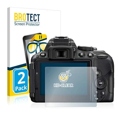 Abbildung von BROTECT (2 Stück Schutzfolie für Nikon D5300 Displayschutz Folie Ultra Klar