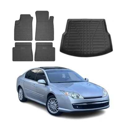 Abbildung von OMAC 6114YPS 484 Fußmattensatz Gummi 5 schwarz RENAULT: Laguna III Schrägheck (BT) 2.0 dCi (BT01, BT08, BT09, BT0E, BT0K, BT12, BT1C, BT1D,...