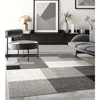 Abbildung von the carpet Teppich &quot;Thales 6101&quot;, rechteckig, moderner dichter Wohnzimmer Konturenschnitt