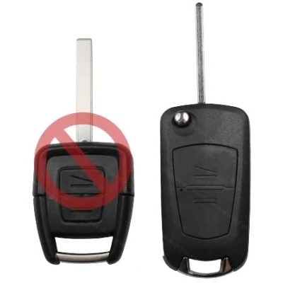 Abbildung von KONIKON Autoschlüssel Umbau Kit Klappschlüssel 2 Tasten Gehäuse Rohling HU100 Neu passend für Opel Vectra Astra Meriva Omega Zafira