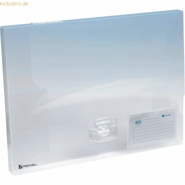 Abbildung von Rexel Dokumentenbox Ice A4 PP Rückenbreite 25mm transparent