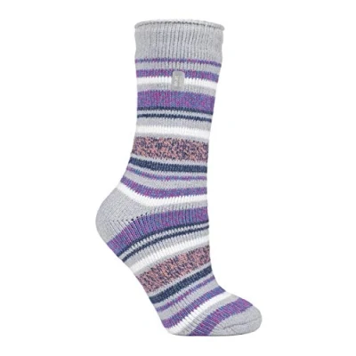 Abbildung von HEAT HOLDERS Damen Winter Extra Warm Thermosocken/Kuschelsocken für Geschenk (37 42 EU, AD Grau/Flieder)