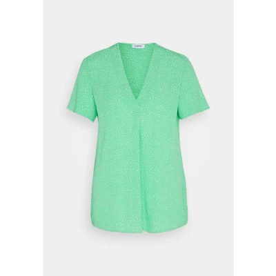 Abbildung von Esprit Vneck Tshirt print, Damen, Größe: 38, Citrus green